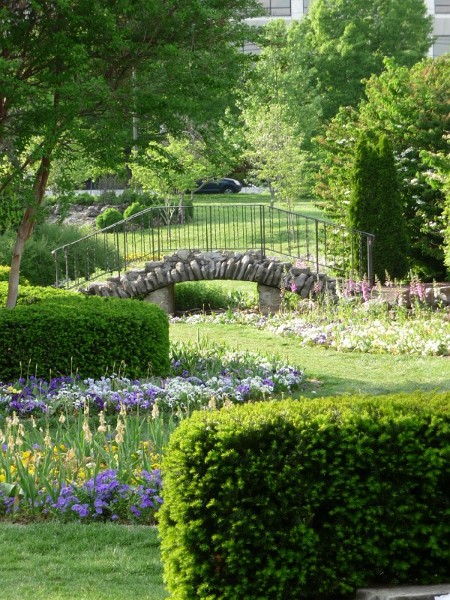 Bridge in flower garden.JPG